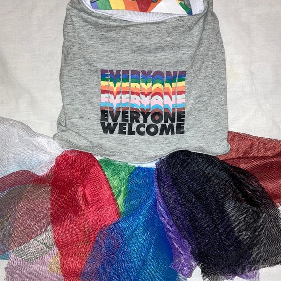 New Rainbow Dog Costume  Size M - Picture 2 of 7